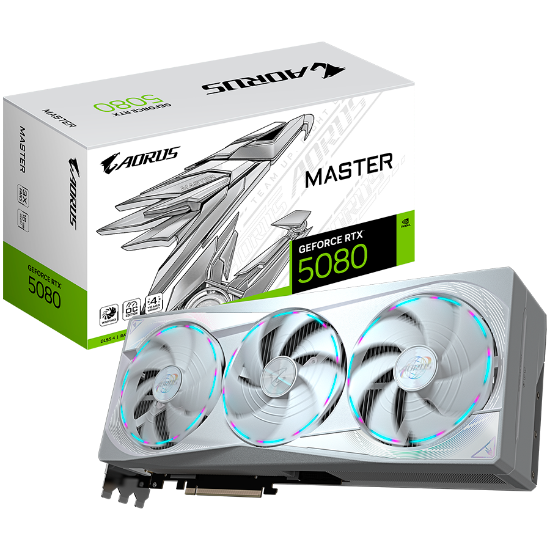 Slika GeForce RTX 5080 16GB GDDR7 256-bit Gigabyte AORUS MASTER ICE